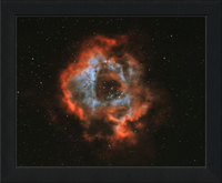 The Rosette Nebula in HOO (Framed)